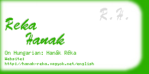 reka hanak business card